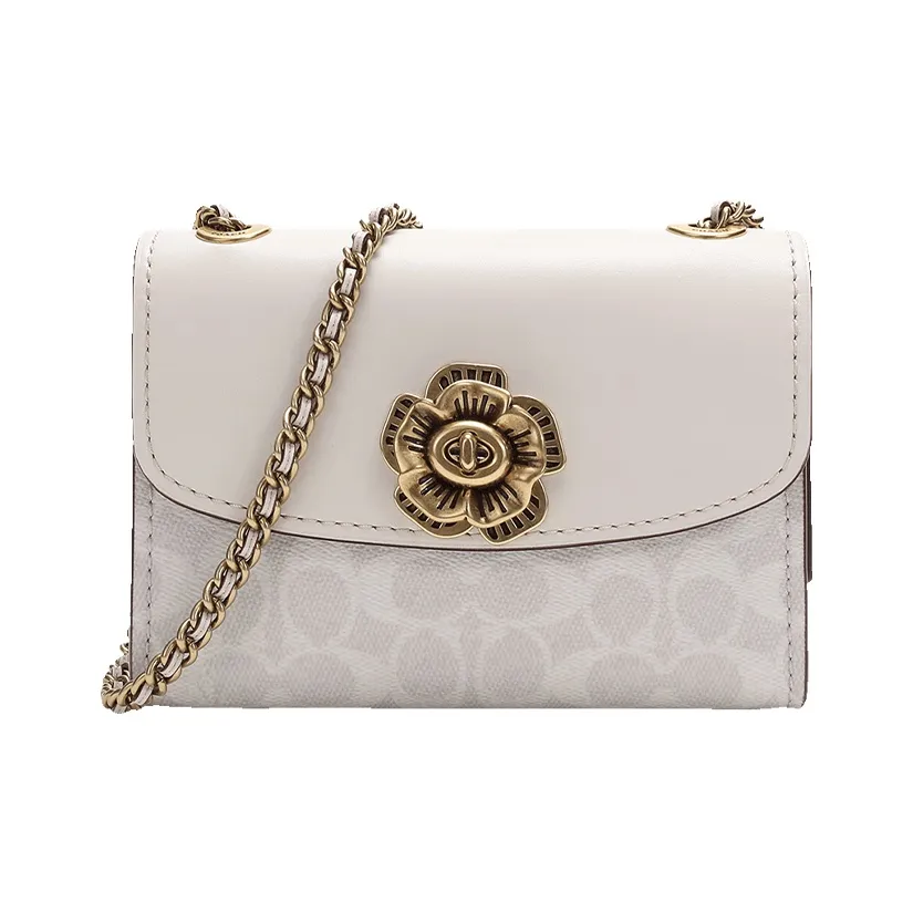 COACH Female Camellia Parker Single Shoulder Bag White