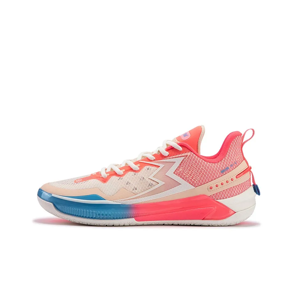 361° BIG3 5.0 Quick Basketball Shoes Unisex Low Top Feather White/Smoothie Peach