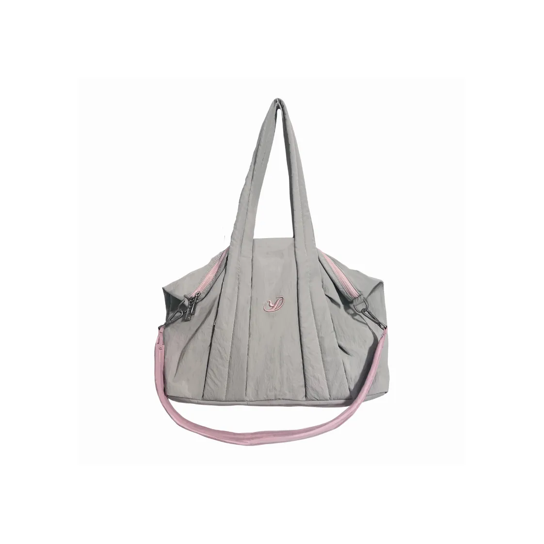YOOLO Ткань Сумка через плечо Сумка Большая Женская Серо-Розовая