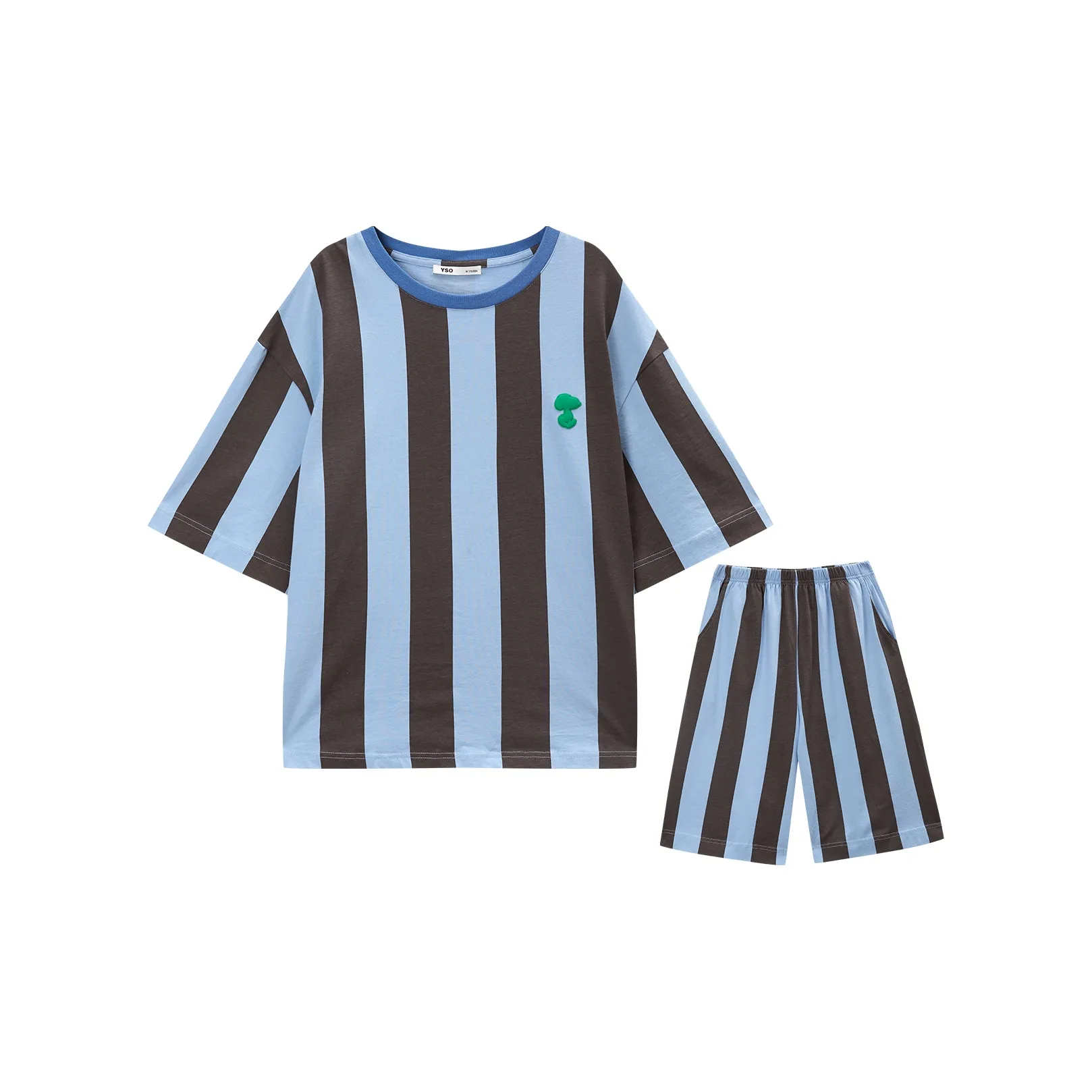 YSO x SHINUBI LIANMINGKUAN Pajama Set Unisex Blue Brown