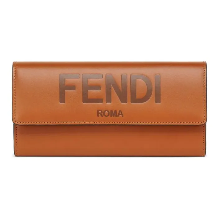 FENDI Logo Embossed Continental Wallet