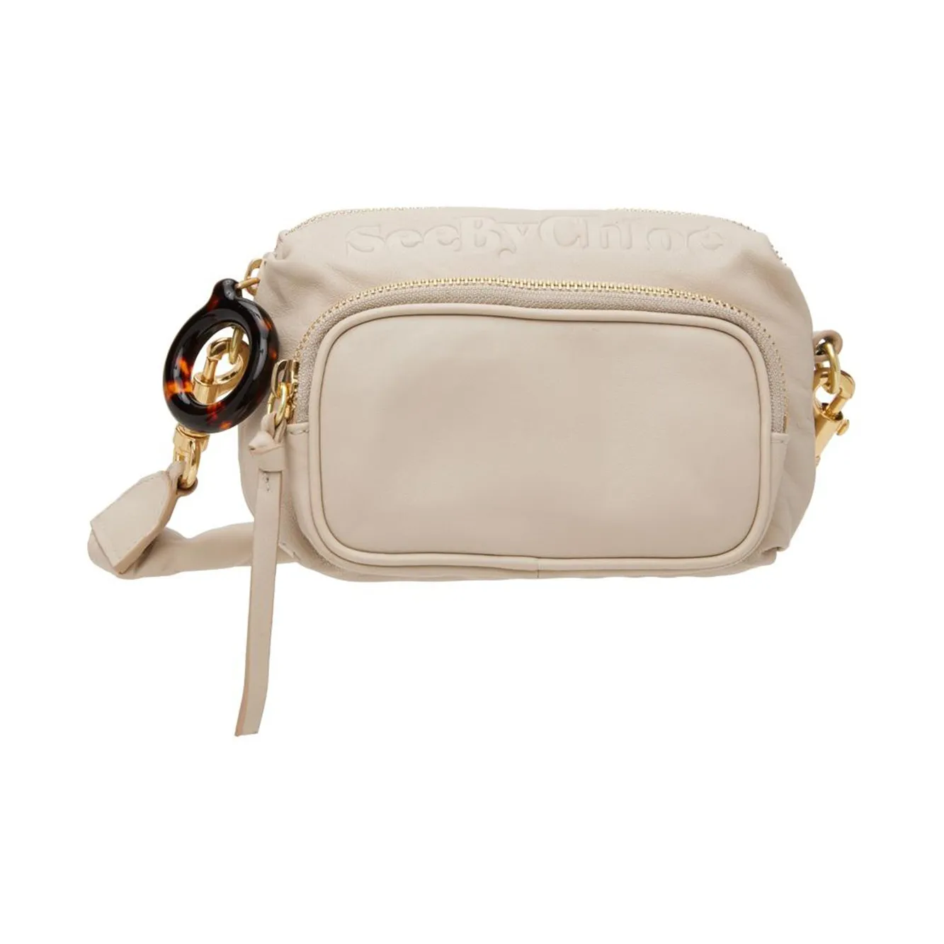 See By Chloe Tilly Smooth Lambskin Camera Bag Crossbody Mini Women's Beige Pink