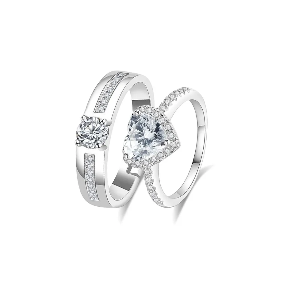 MUYAN Сплав Сердце Fluttering Любовь Кольцо Унисекс