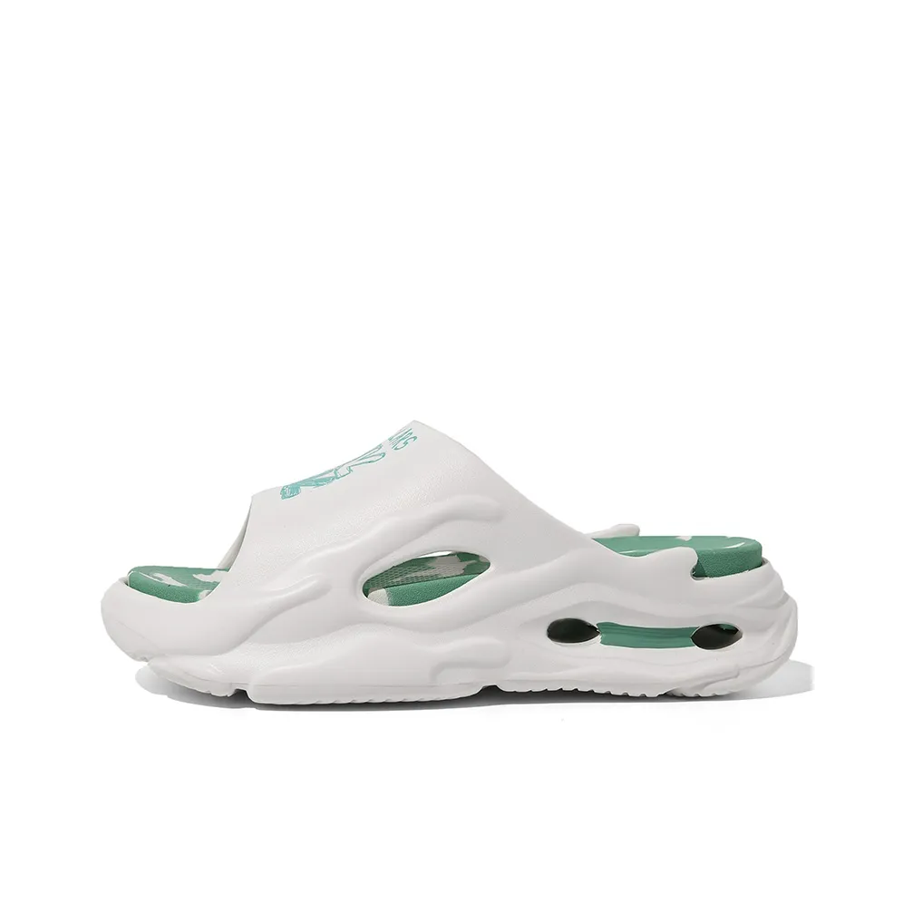 TCELLARS Slide Slippers Unisex Panda White/White Green
