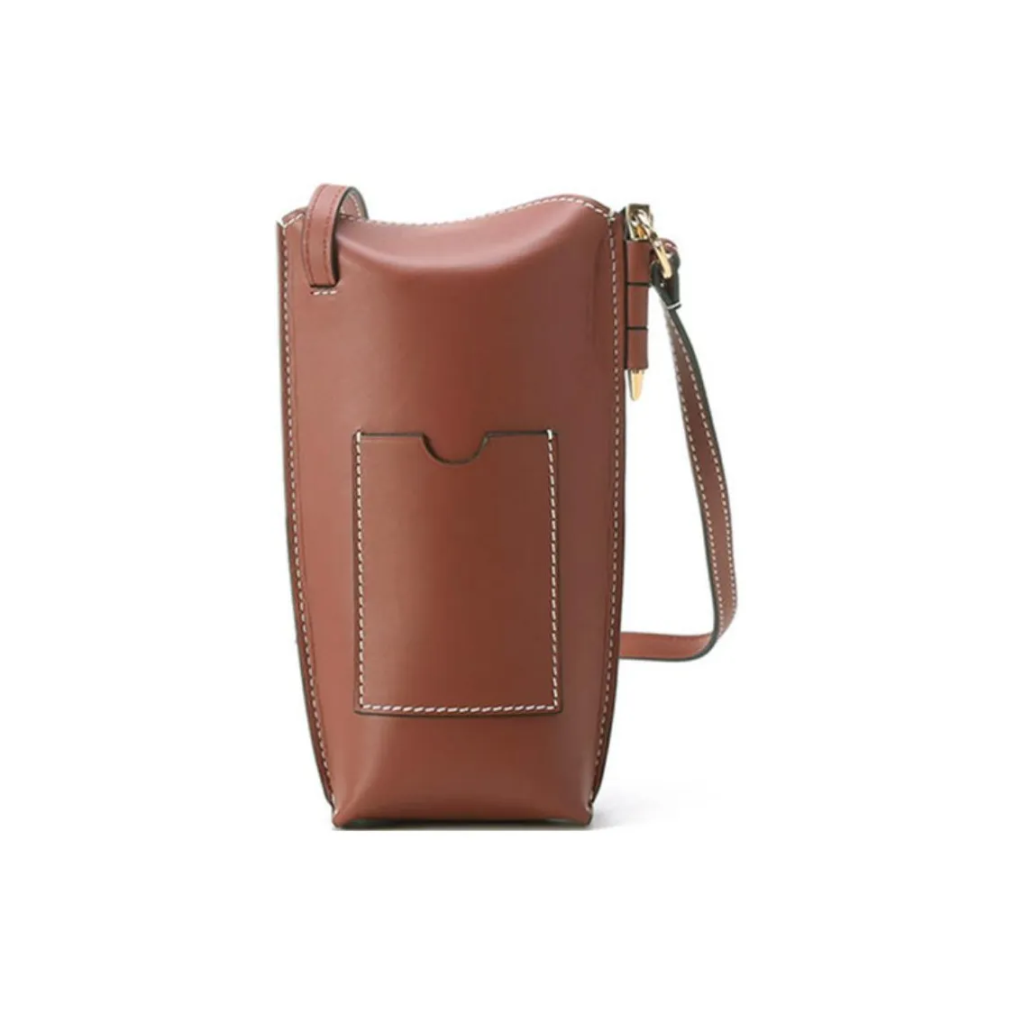 LOEWE Gate Pocket Cow Leather Shoulder Bag Regular Women's Rusty Red
