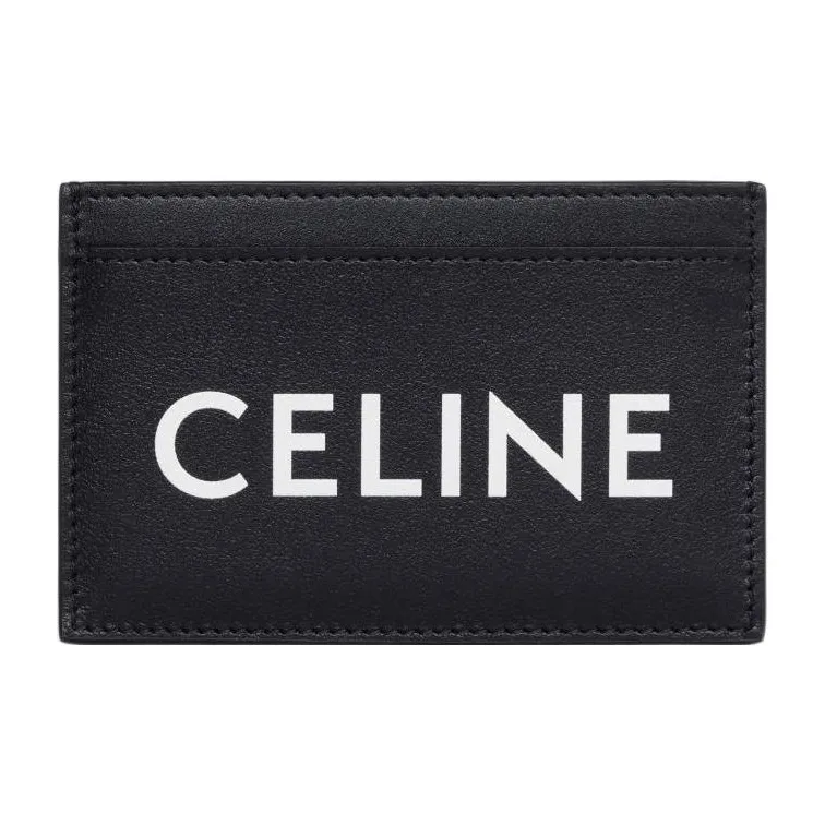 CELINE Cow Leather Card Holder Men's Black