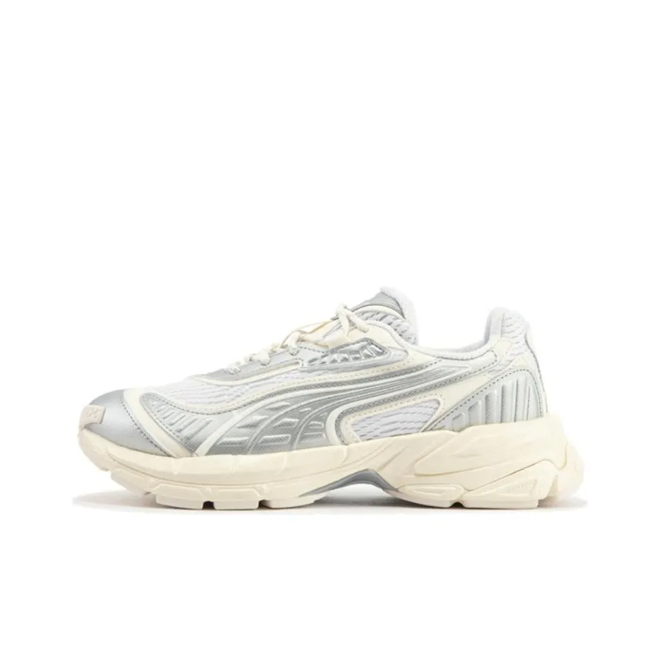 PUMA Velophasis Амортизация Низкий Топ Толстая Подошва Кроссовки Унисекс Серебряный