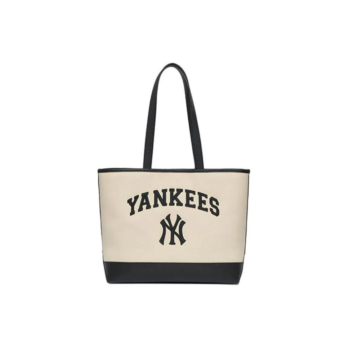 MLB Polyester Tote Bag Shopping Bag Commute Handbag Regular Unisex Black/White
