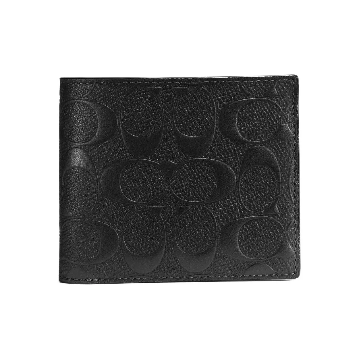 COACH 3 IN 1 Wallet Signature Leather Wallet Mini Men's Black