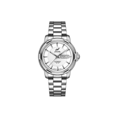 ENICAR Механические Мужские Часы Movement 41 мм Белые