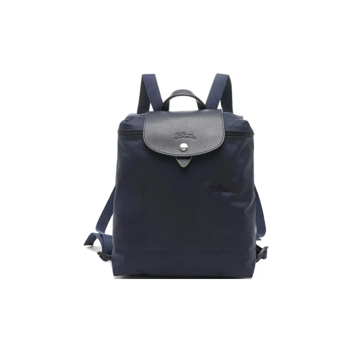 LONGCHAMP Le Pliage Green Recycled Canvas With Leather Trim Backpack Women's Marine Blue