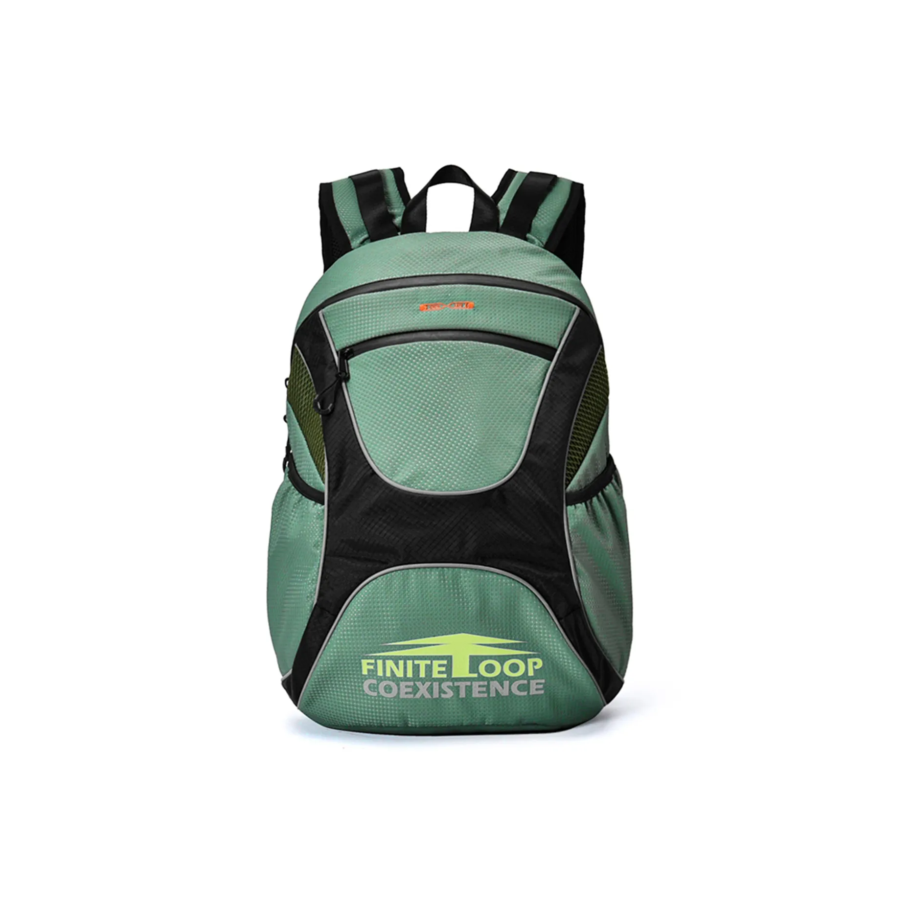 FINITE LOOP Bottle Eco Friendly Cloth Backpack Regular Unisex Green