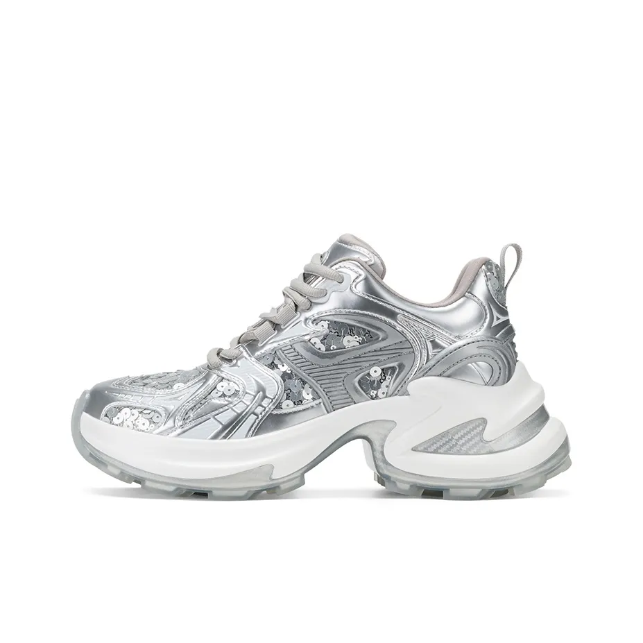 GG CC Casual Низкий Топ Модный Платформа Сетка Бисерные Массивные Кроссовки Женские