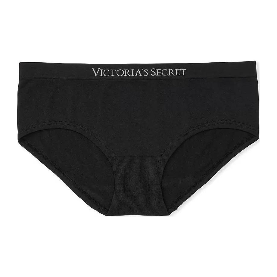 Victoria's Secret Seamless Hiphugger Panty Black Underpants Women's 1 Pack Black