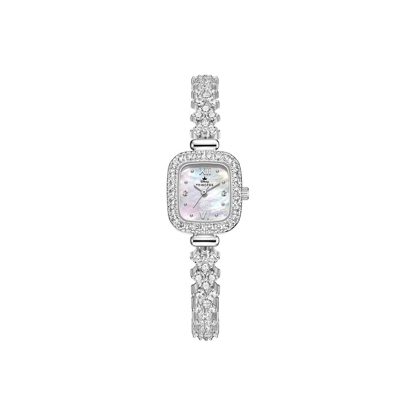 Disney Princess Кварцевый механизм Женские часы Жемчужная раковина Циферблат Цвет