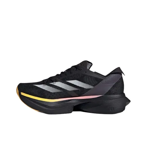 Adidas Adizero ADIOS Pro 3 Беговые кроссовки Низкие Черный/Металлический белый/Ярко-желтый Унисекс