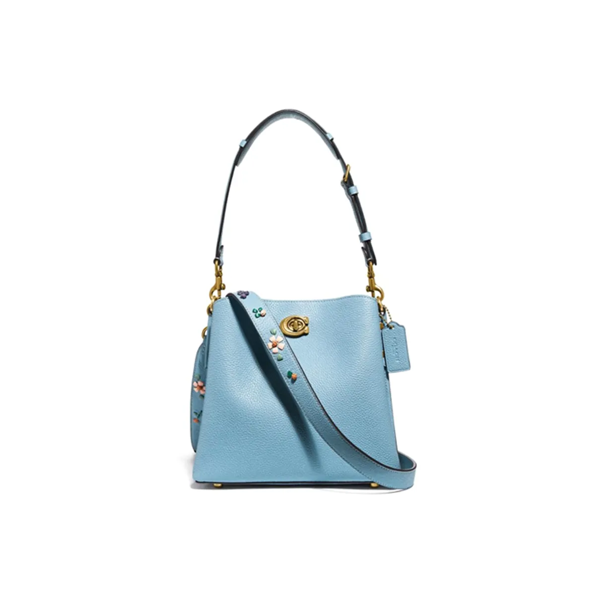 COACH Willow Leather Portable Crossbody Bag, Shoulder Bag Women's Ice Blue