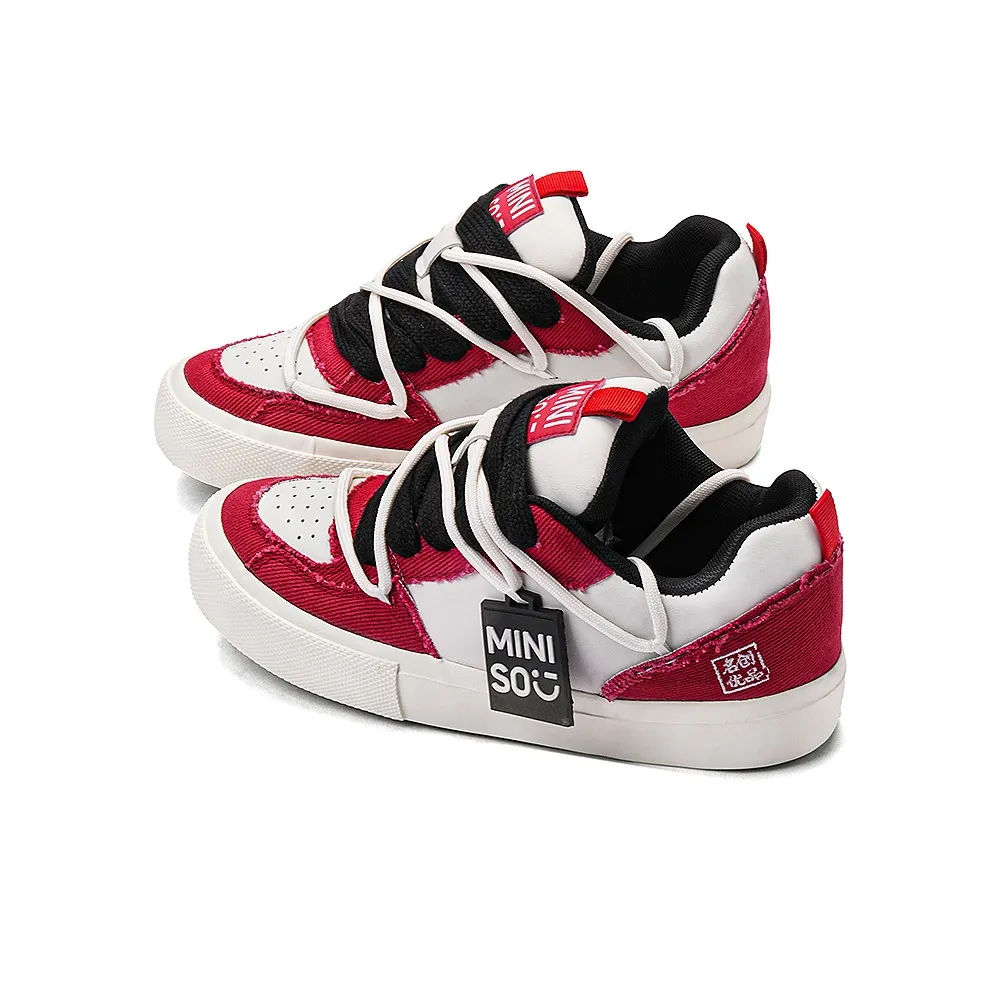 MINISO Low Top Skateboard Shoes Unisex China Red