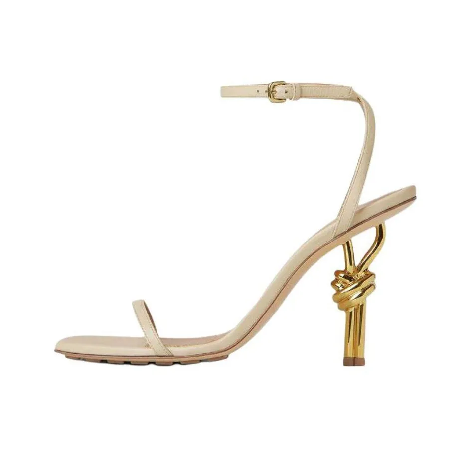 Bottega Veneta Knot One Strap Sandals 9cm Women's White