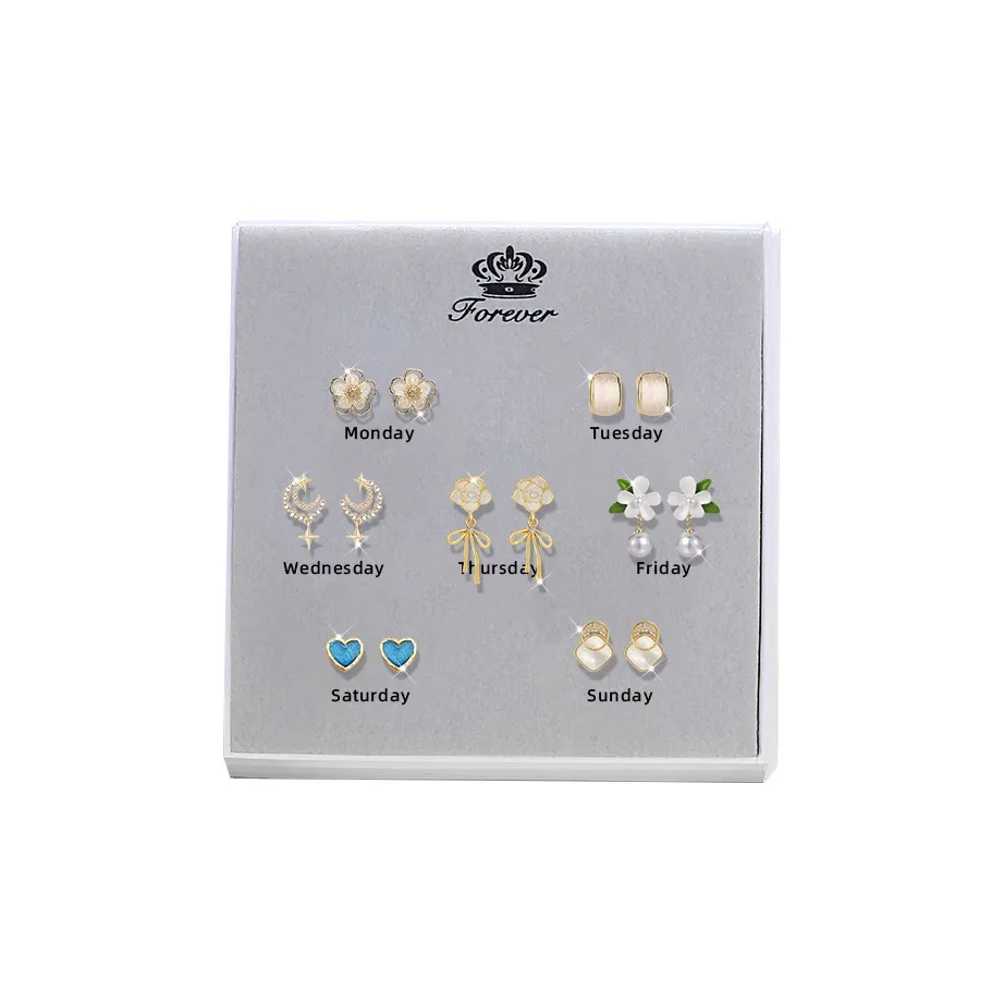 Серьги-гвоздики из серебра 925 пробы DJIN женские