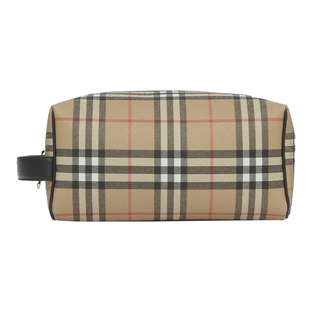 Burberry Vintage Cotton Cowhide Polyurethane Clutch Travel Bag Storage Bag Unisex Archive Beige
