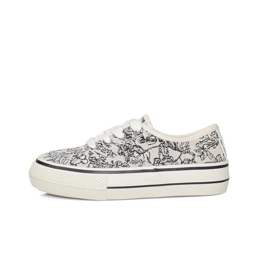 B10CROWN Non slip Lightweight Low Top Canvas Shoes Women's Beige