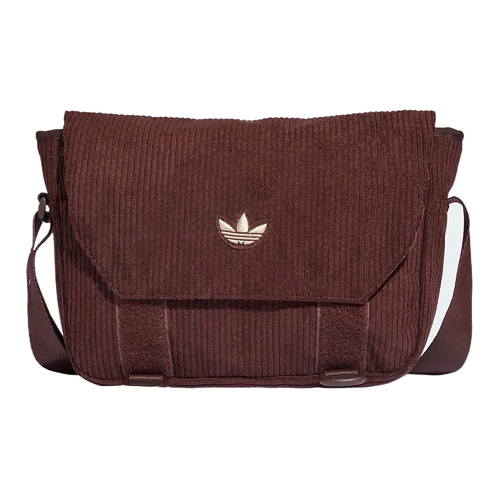 Adidas Originals Corduroy Crossbody Bag, Shoulder Bag Unisex Dark Brown