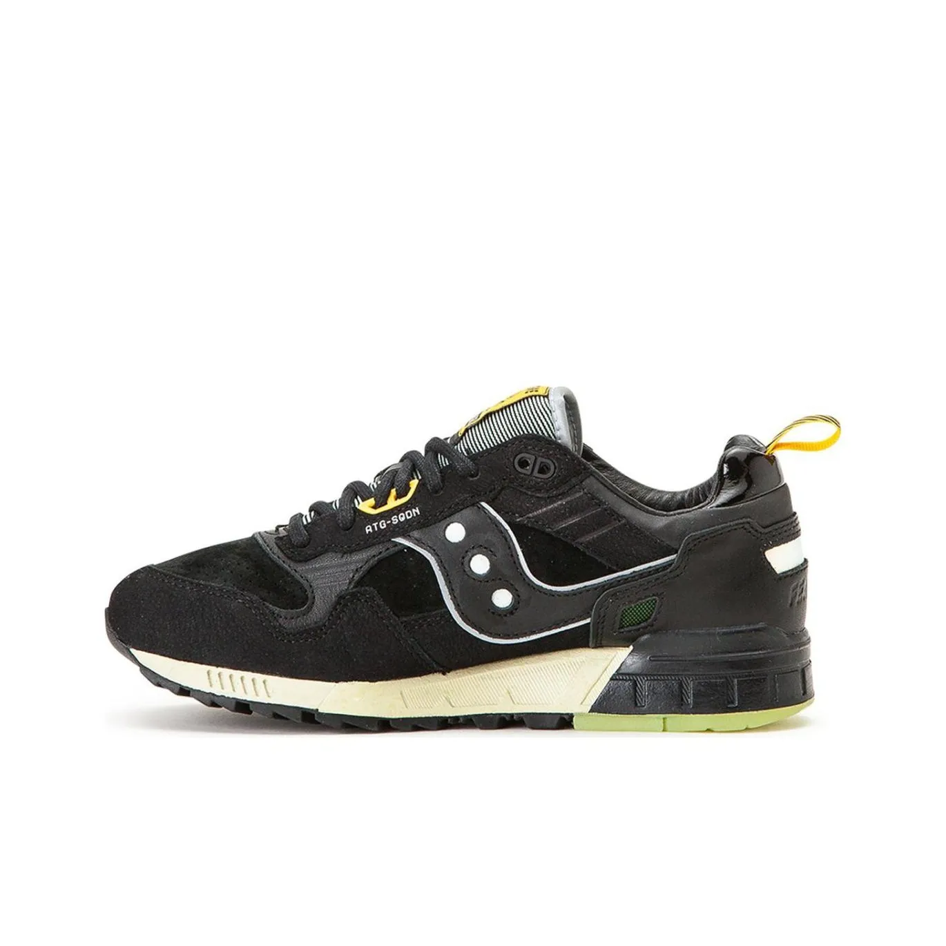 Saucony Shadow 5000 Slip-on устойчивый к истиранию водонепроницаемый низкий топ повседневная беговая обувь унисекс черный зеленый