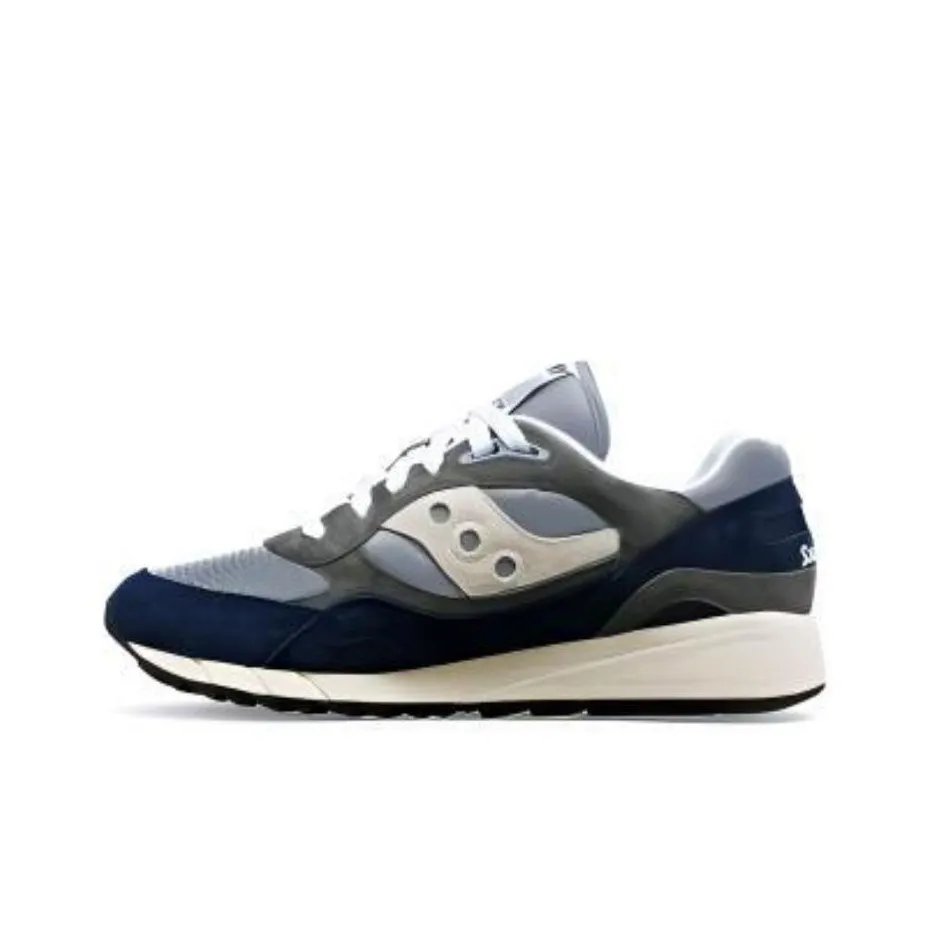 Saucony Shadow 6000 Амортизация Износостойкий Низкий Топ Повседневные Беговые кроссовки Унисекс Серый Синий
