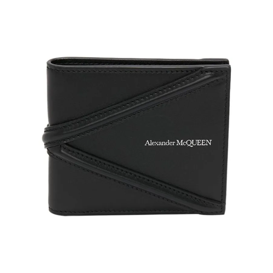 Alexander McQueen Calfskin Card Holder, Wallet Regular Men's Black