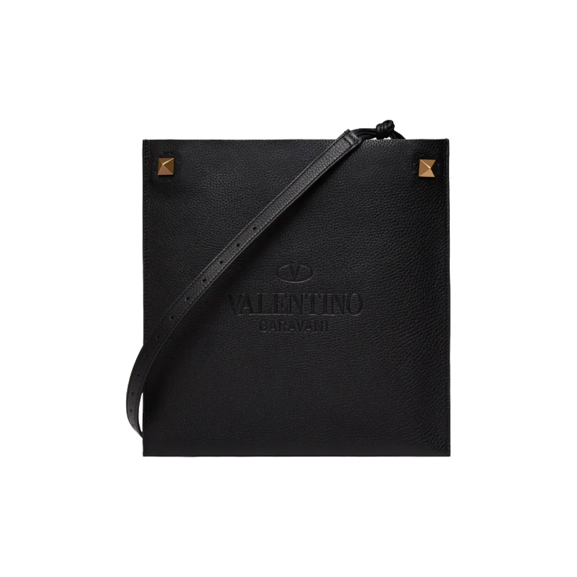 Valentino Calfskin Shoulder Bag Crossbody Bag Regular Men's Black