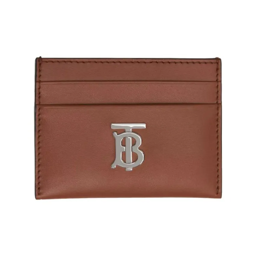 Burberry Коровья кожа с кожаными вставками портативный держатель для карт кошелек женский сладко-коричневый