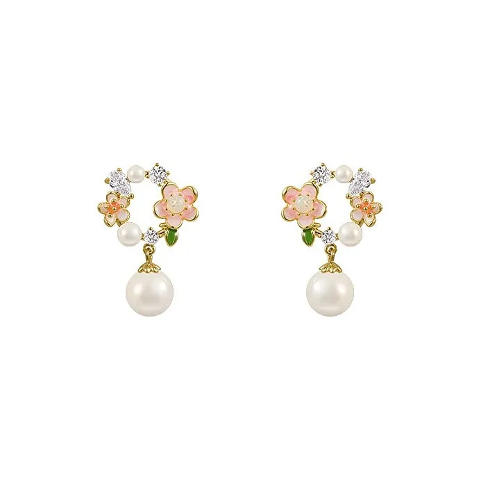 RUOK Alloy Shell Pearl Women's Earrings