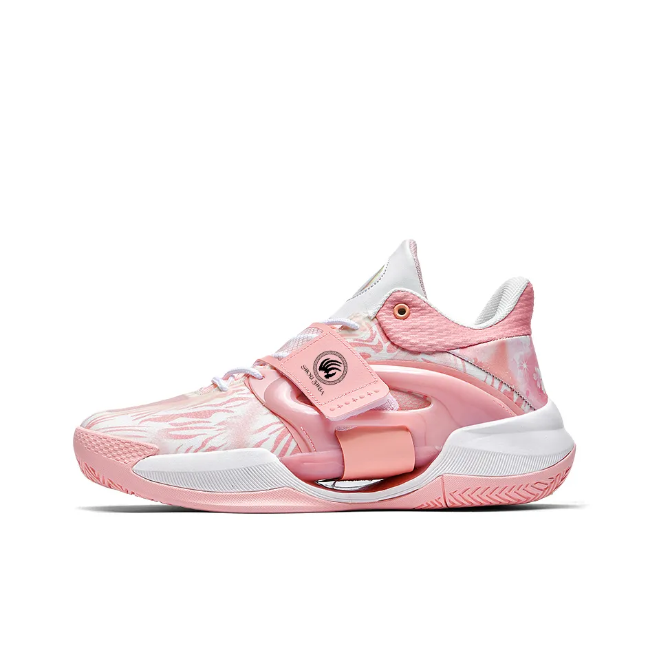 Animal Claws Амортизаторы Shock Slip-resistant MID Топ Баскетбольные кроссовки Unisex Pink