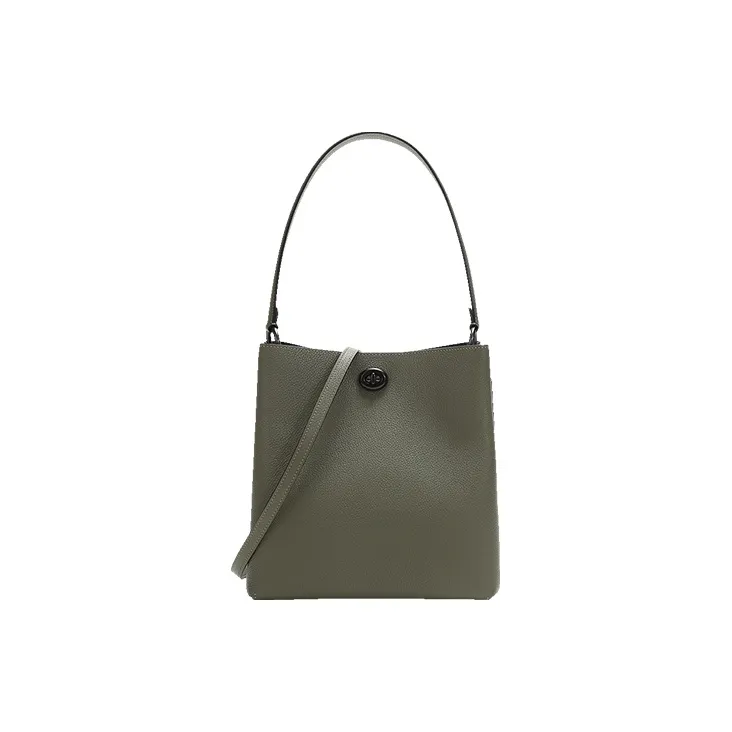 COACH Charlie Кожа Ведрообразные Сумки Сумки через плечо Сумка на плечо Женская Армейский зеленый