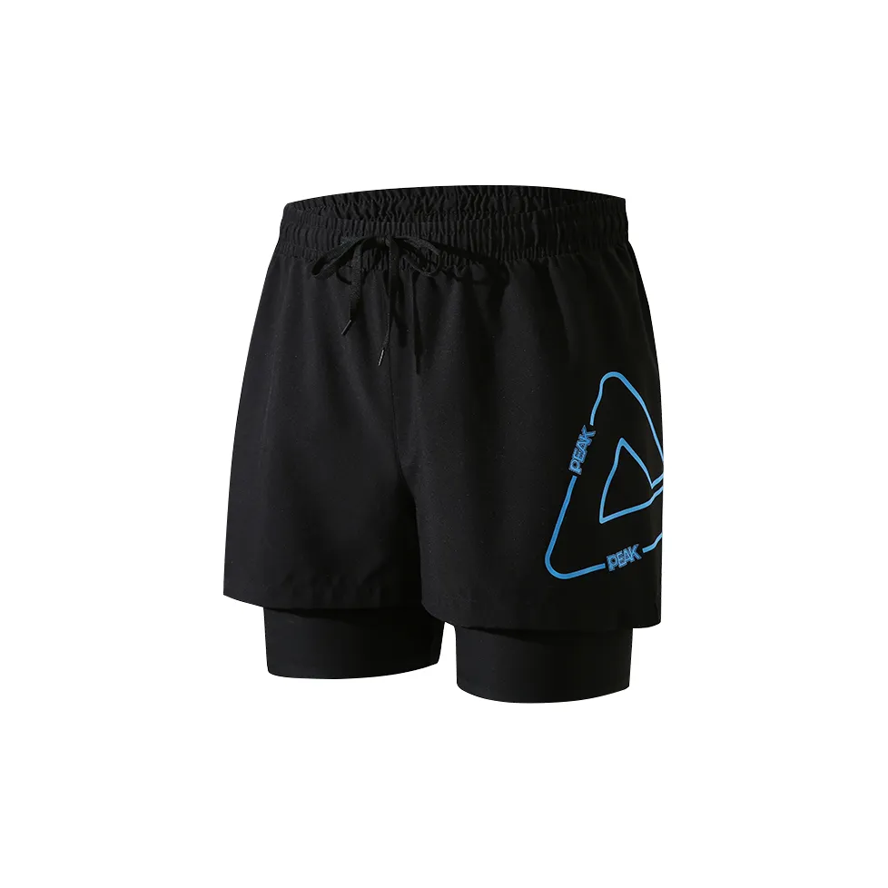 PEAK Swimming Sets Polyester Beach Pool Hot Spring Casual Vacation Travel Men's Black