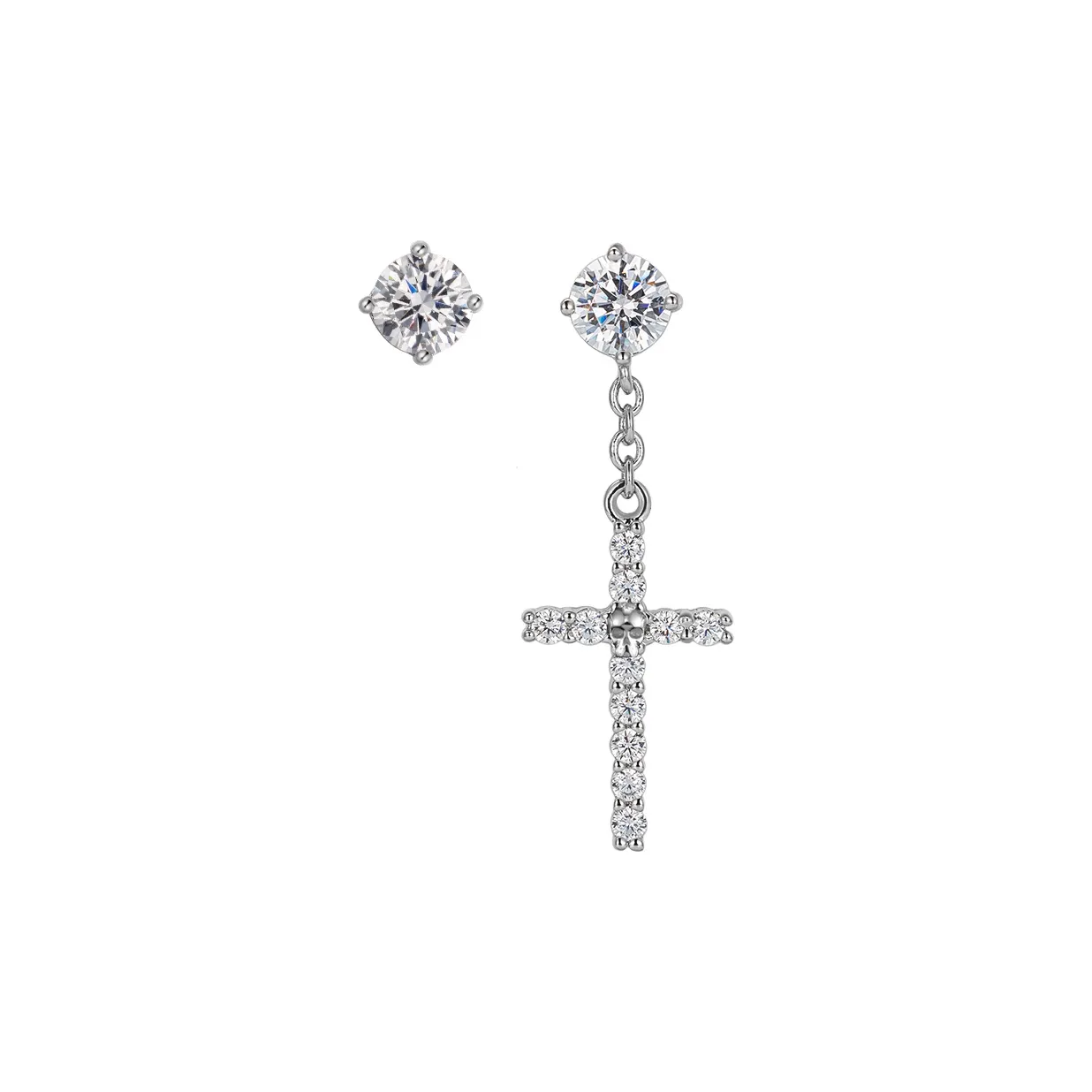 ICEGIANT 925 Серебро Полный Ромб Серьги-гвоздики Унисекс