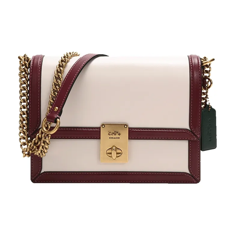 COACH Hutton Calfskin Small Square Bag, Crossbody Bag, Shoulder Bag Women's