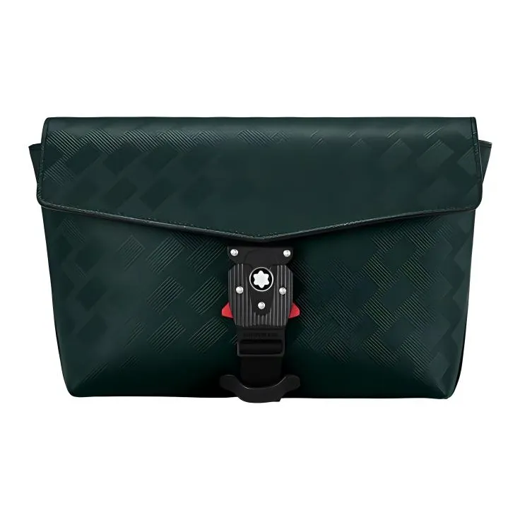 MONTBLANC Grained Calfskin Handheld Shoulder Bag, Crossbody Bag Men's British Green