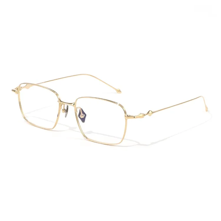 RUOYUN Чистый титан Квадратные функциональные очки Унисекс