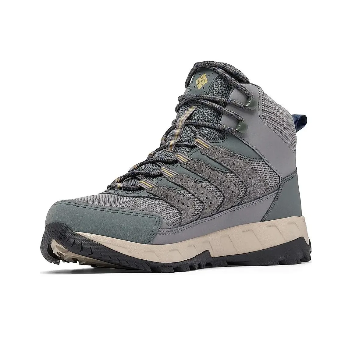 Columbia Slip-resistant Abrasion-resistant Cushioning Waterproof MID Top Mountaineering Shoes Men's Gray Колумбия Противоскользящий Устойчивый к износу Амортизация Водонепроницаемый MID Топ Альпинистская Обувь Мужская Серый