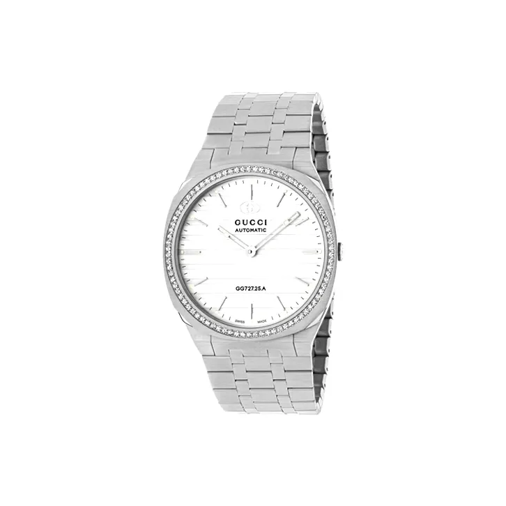 GUCCI Wrist Watch Automatic Mechanical Movement Stainless Steel Watchband 40mm White Dial Men's Watches