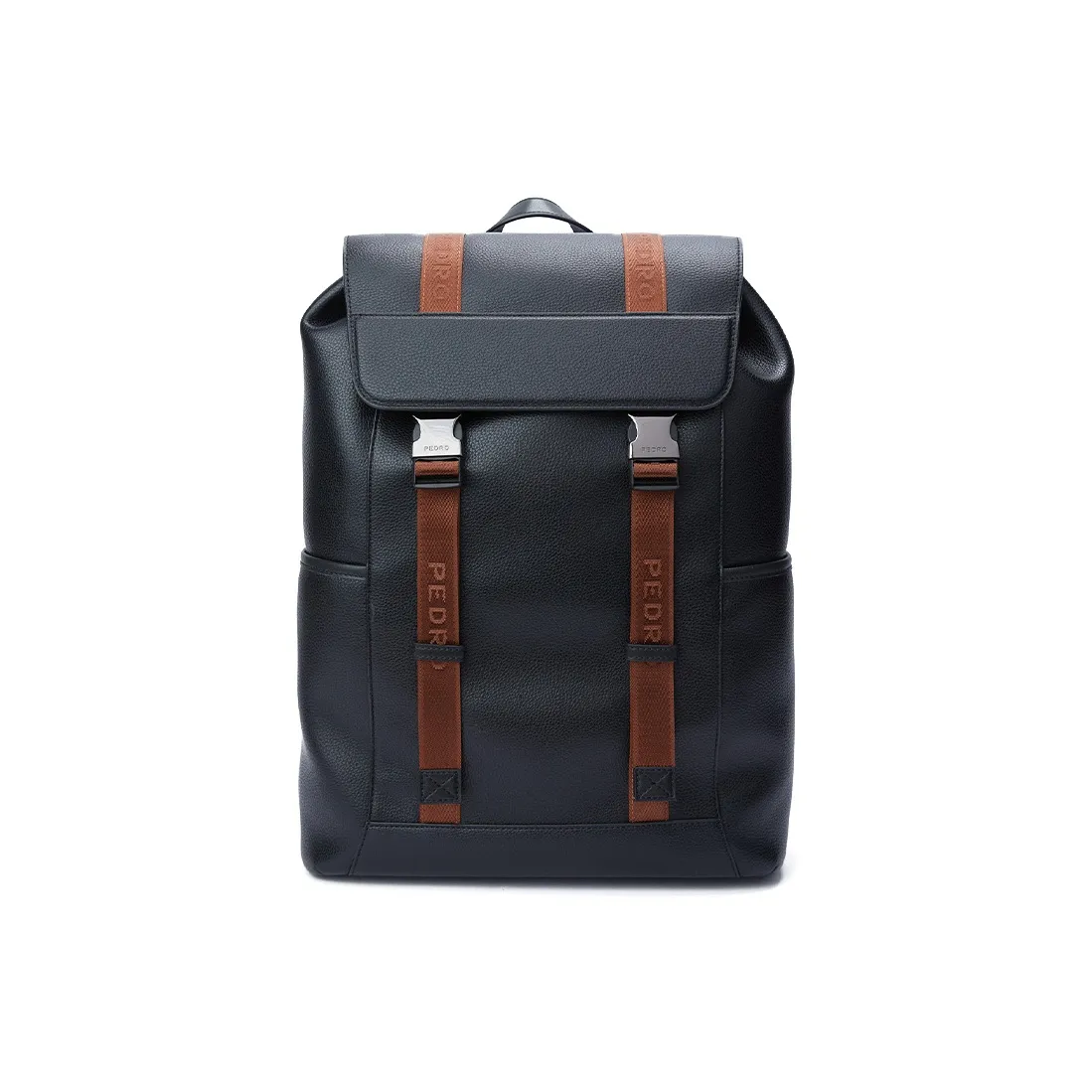 PEDRO Artificial Leather Backpack Tubas Men's Black/Camel/Army Green