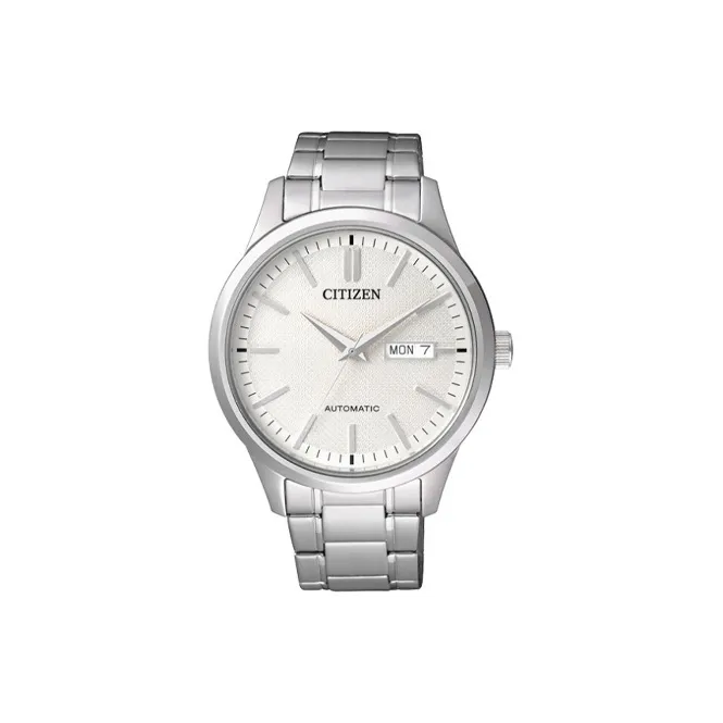 CITIZEN Механический механизм нержавеющая сталь ремешок часы 40 мм мужские белый циферблат
