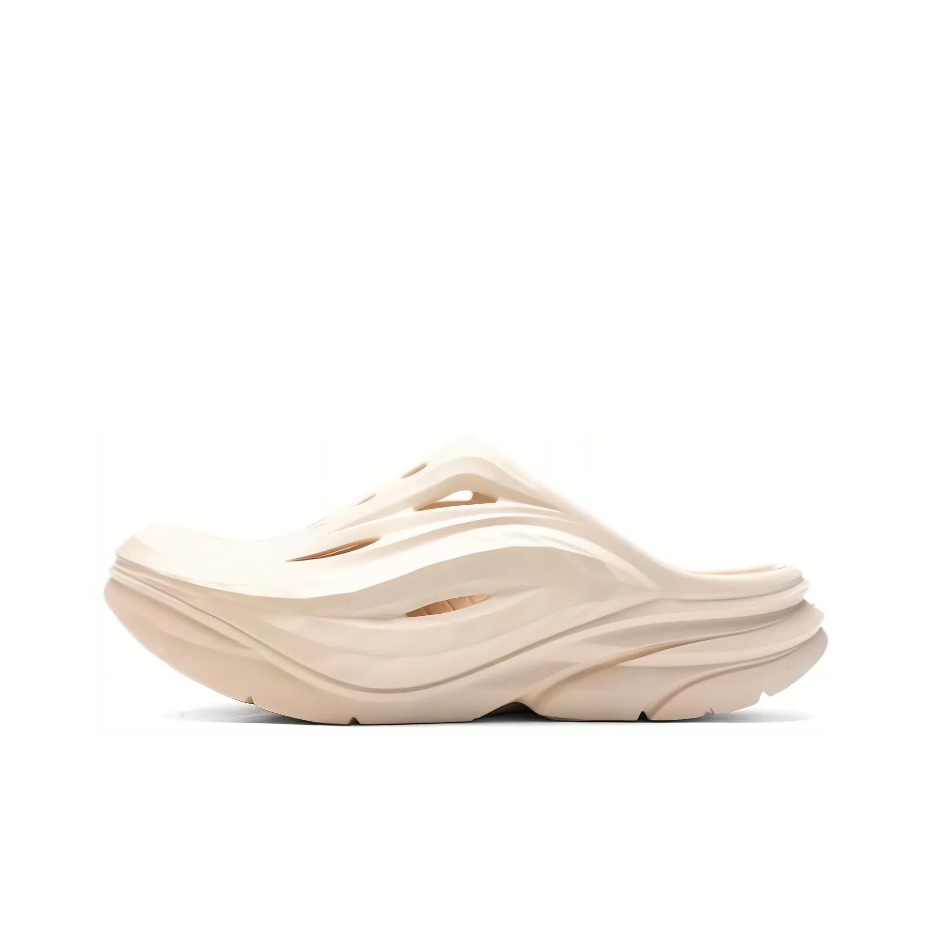 HOKA ONE ONE Противоскользящие домашние тапочки унисекс ванильного цвета