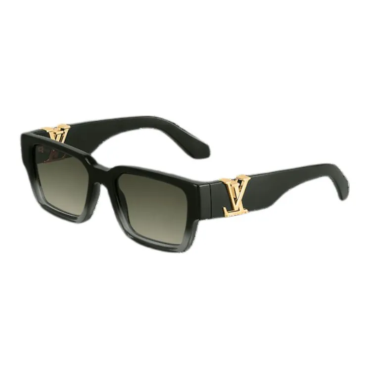 LOUIS VUITTON Rectangular Sunglasses Unisex Black
