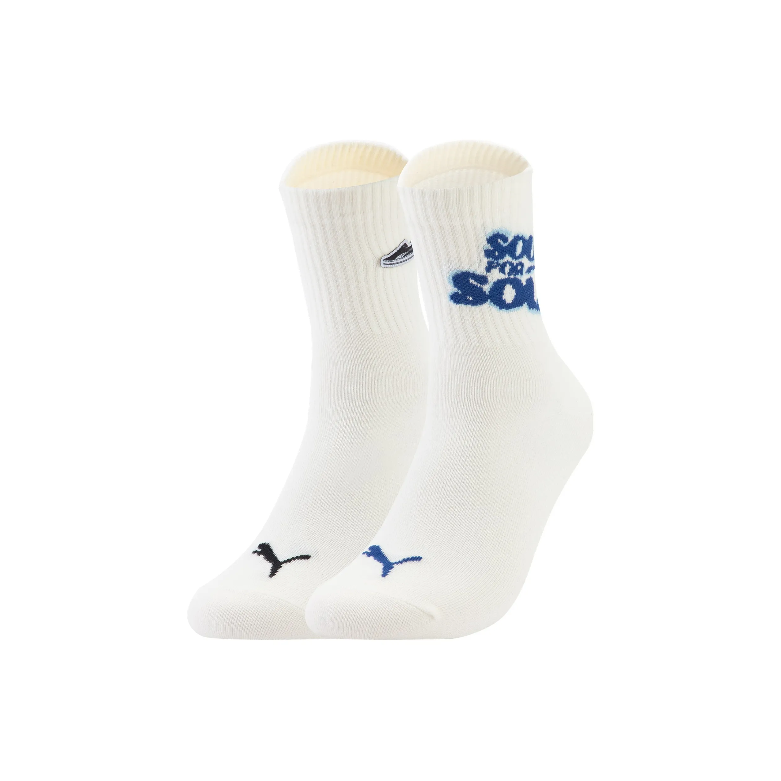 PUMA 2P APAC Низкие носки Унисекс 2 упаковки Серый Белый