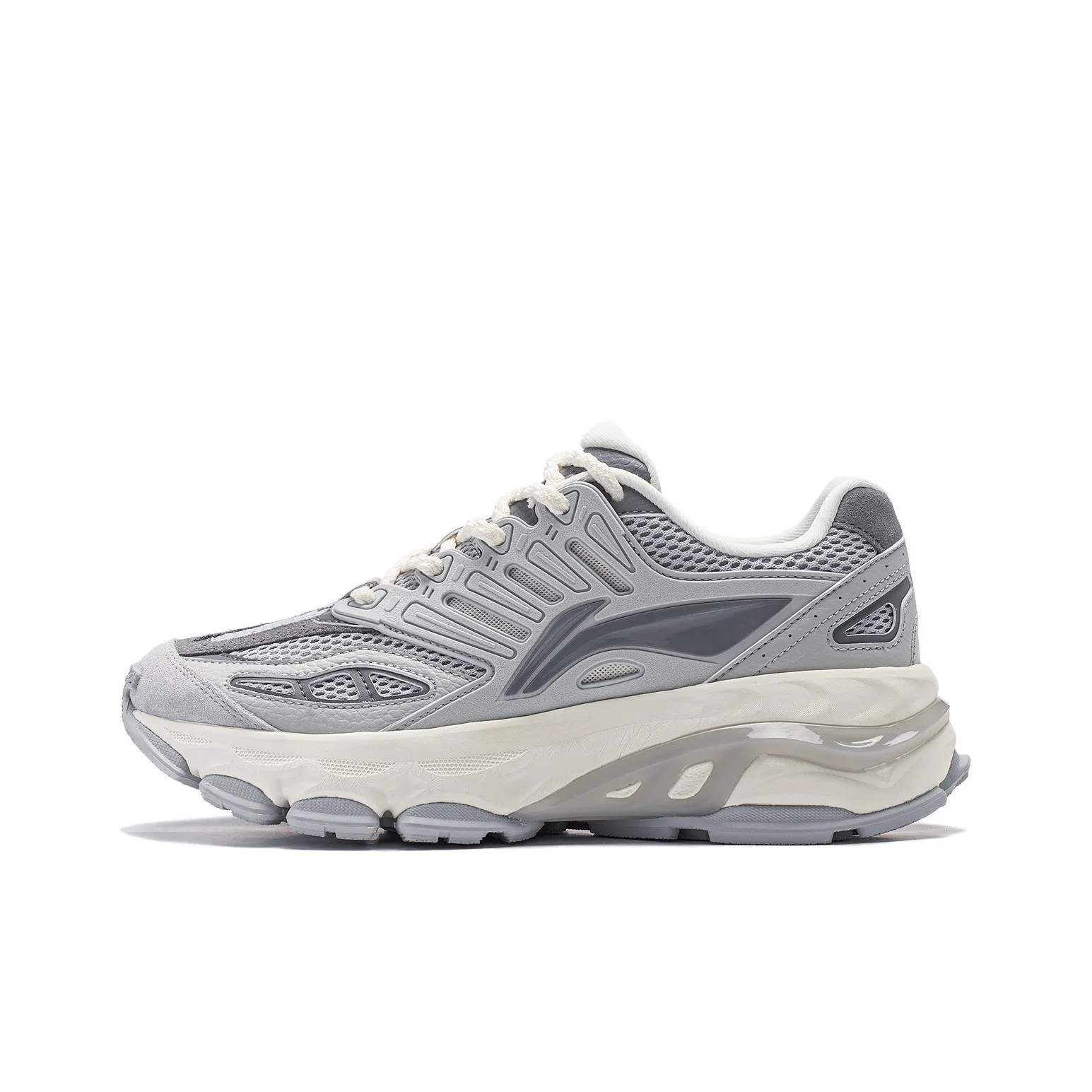 LiNing Twenty Mountains Cushioning Anti-Slip And Wear-Resistant Low-Top Casual Shoes Men's Gray Gravel