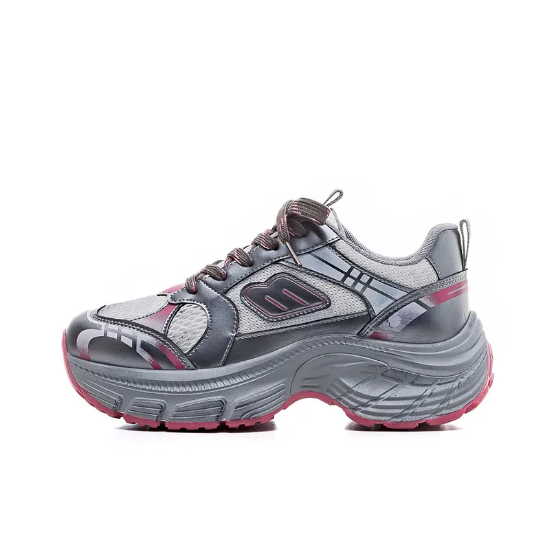 RENBEN Shock Absorbing Non Slip Wear Resistant Breathable Balanced Low Top Chunky Sneakers Women's
