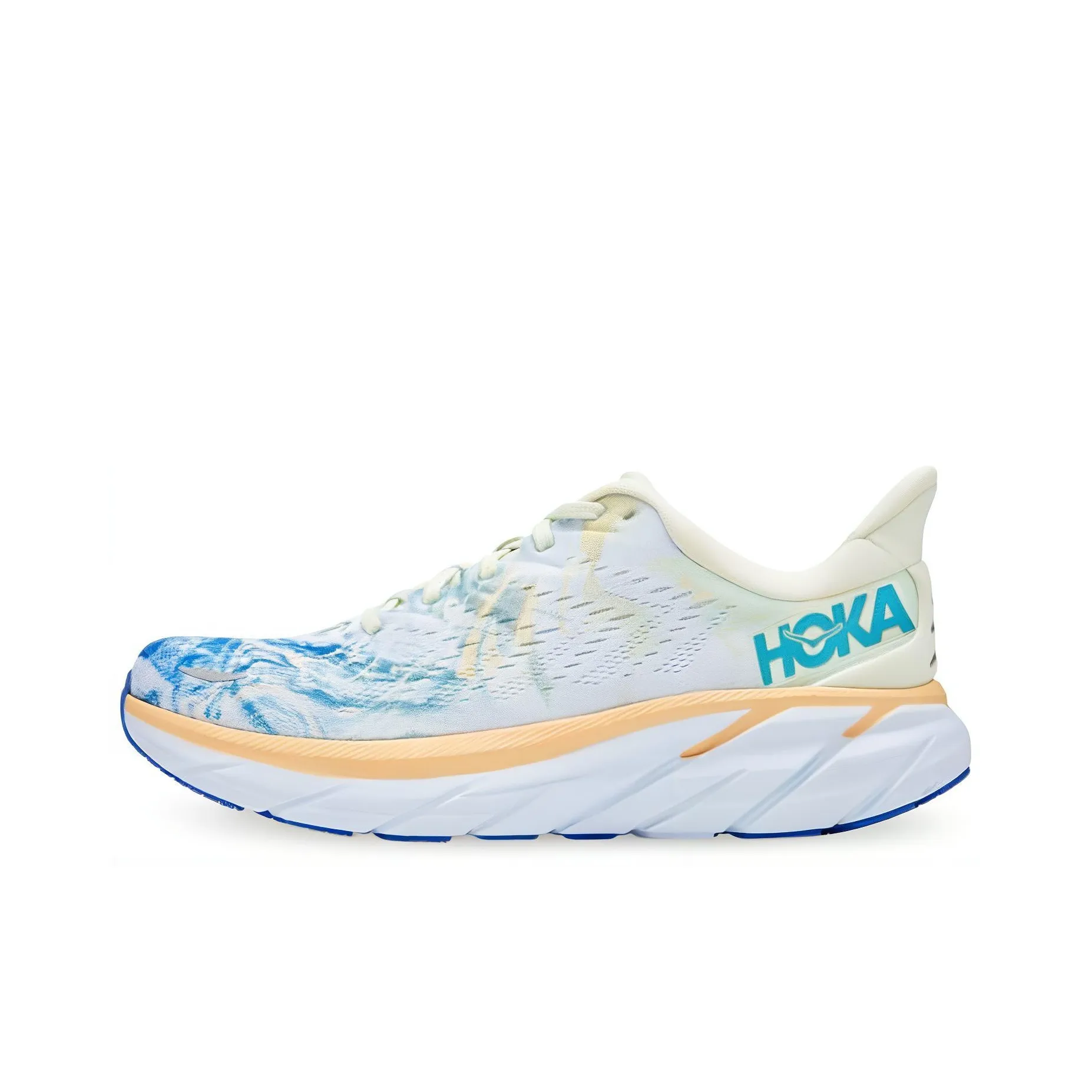 HOKA ONE ONE Clifton 8 Wide 'White Blue' Women's
